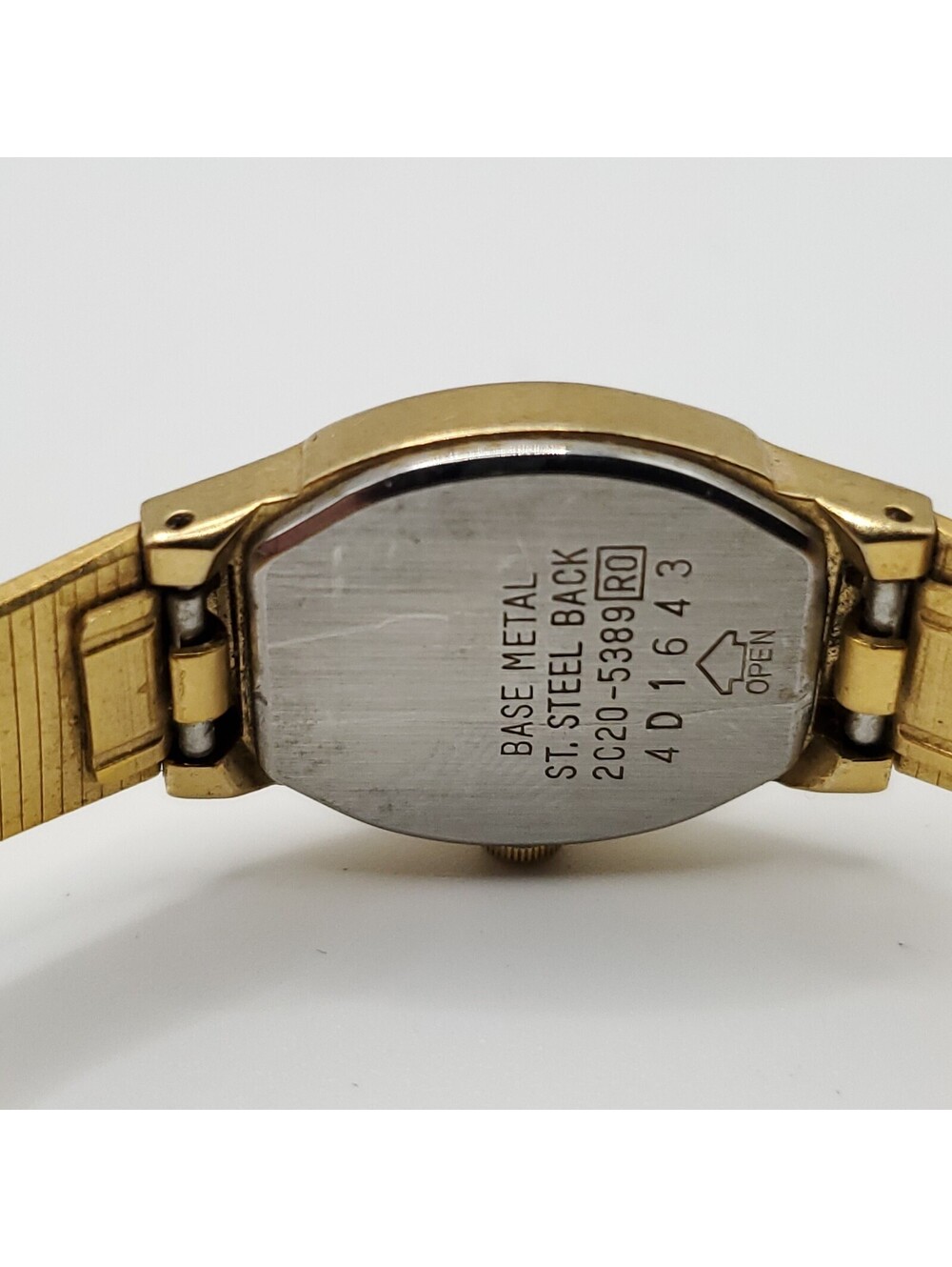 VTG Seiko Quartz Watch 2C20-5389 Women Gold Tone Barrel Analog New Battery - Picture 14 of 14